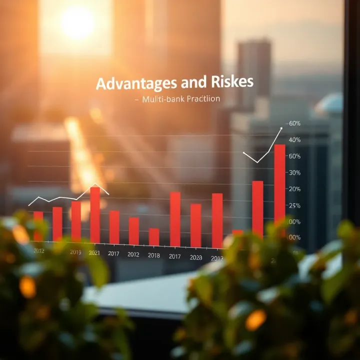 Graph illustrating advantages and risks of using multibank brokers for investment diversification in Latin America