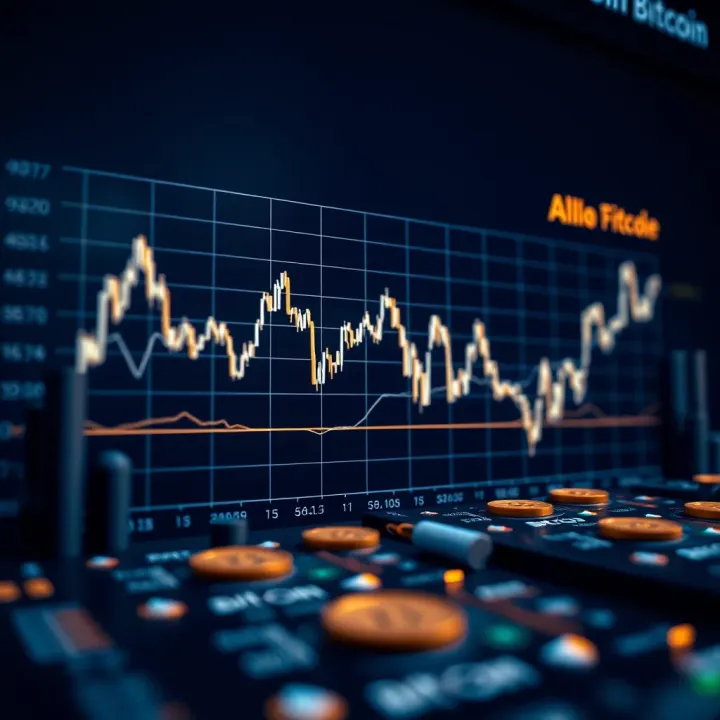 Graph showing Bitcoin price fluctuations influenced by global economic factors