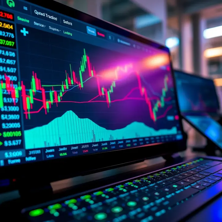 User interface displaying cryptocurrency trading charts and market trends on BitTrader platform