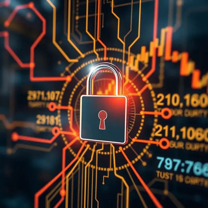 Secure digital lock symbolizing encryption and safety measures protecting cryptocurrency transactions on BitTrader