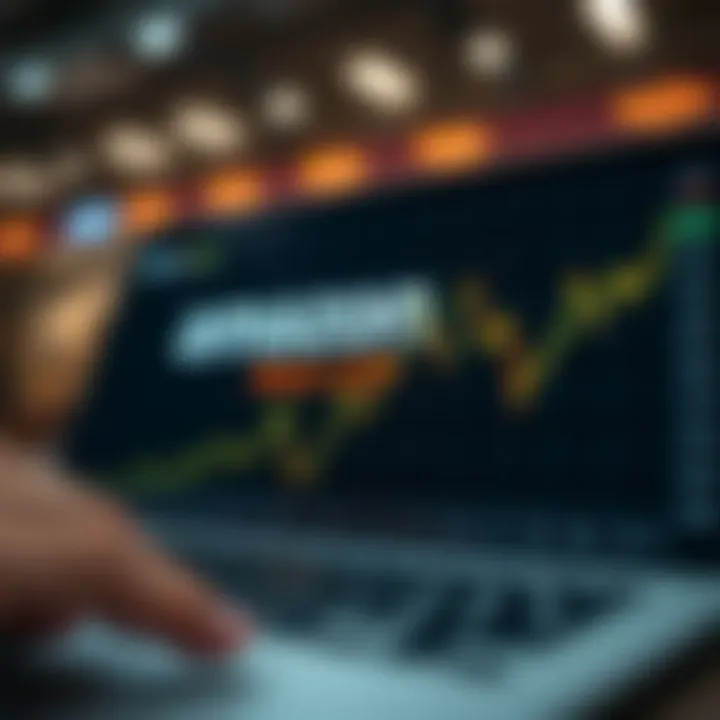 Graph depicting the historical stock price movements of Amazon showing significant growth trends and fluctuations