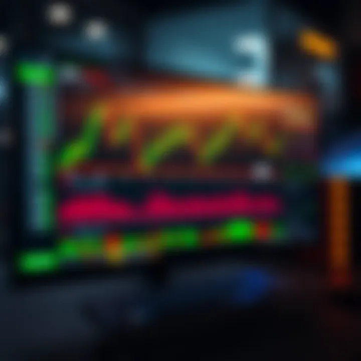 Dashboard displaying financial charts and trading performance metrics on a computer screen