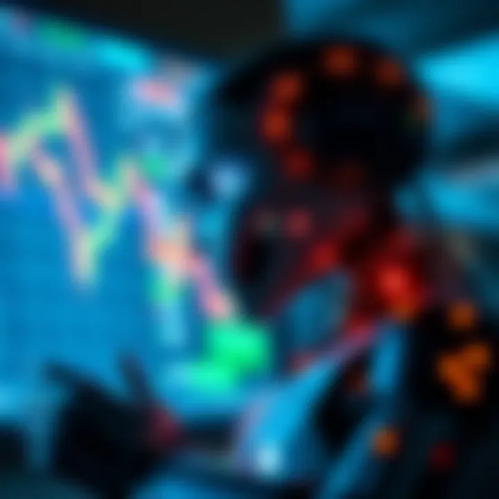 Automated trading bot executing financial market transactions on a digital interface