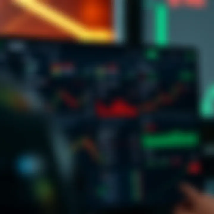 Dashboard interface of Axia Trade platform showing various financial charts and asset options