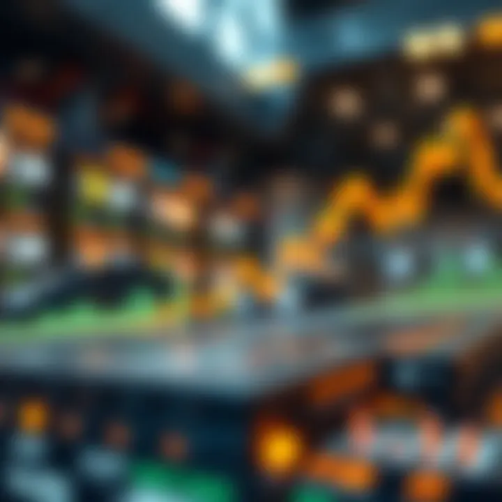 Dynamic financial data visualization representing innovative strategies in fintech