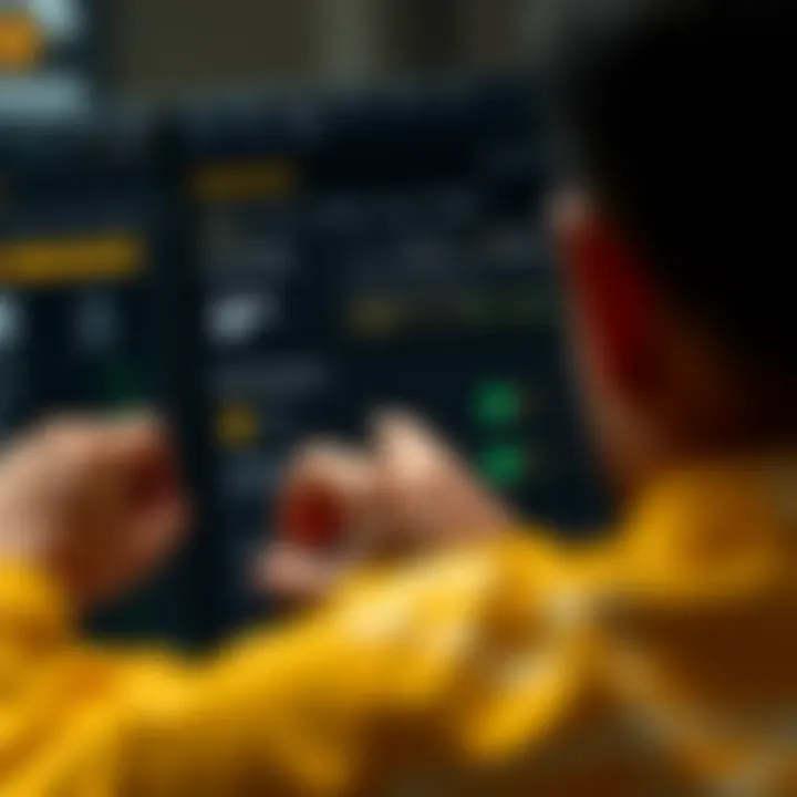 User navigating account settings on Binance platform to enhance security options like two-factor authentication