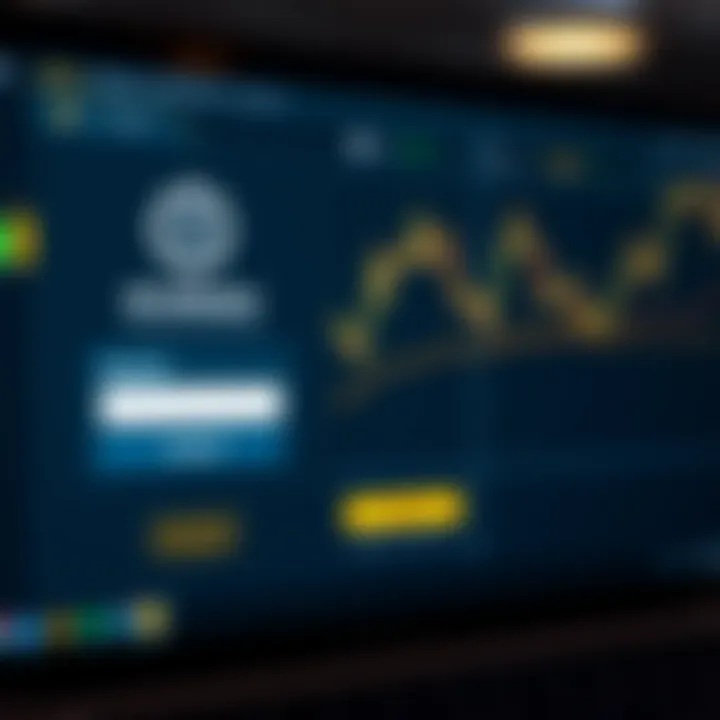 Secure login interface on a cryptocurrency exchange platform with password and two-factor authentication prompts