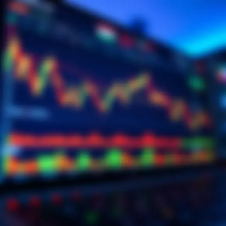 Illustration showing a digital trading platform interface with various financial asset charts