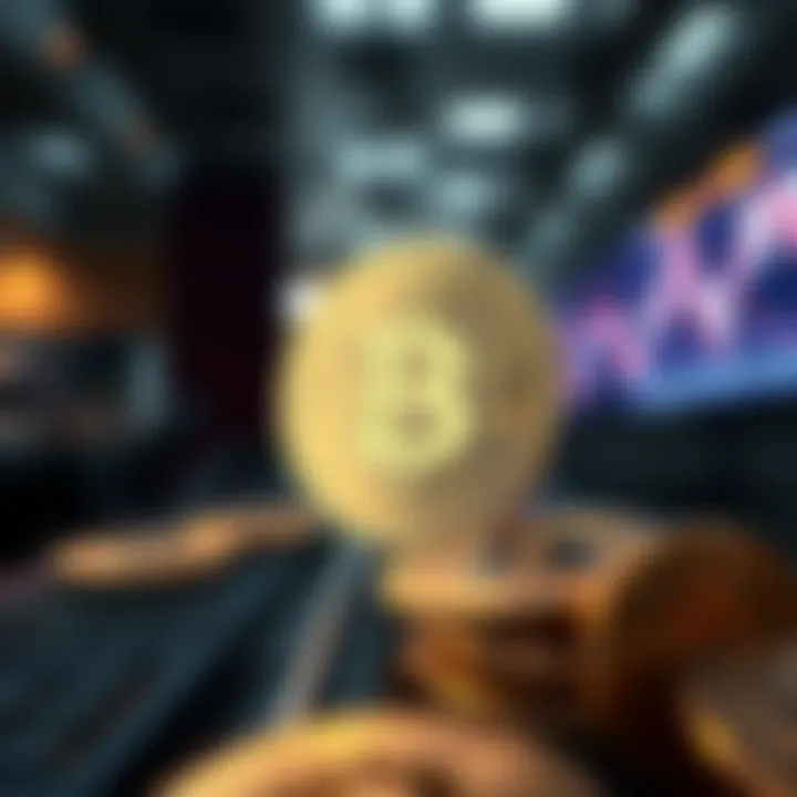 Conceptual illustration of Bitcoin adoption and its future potential risks and opportunities