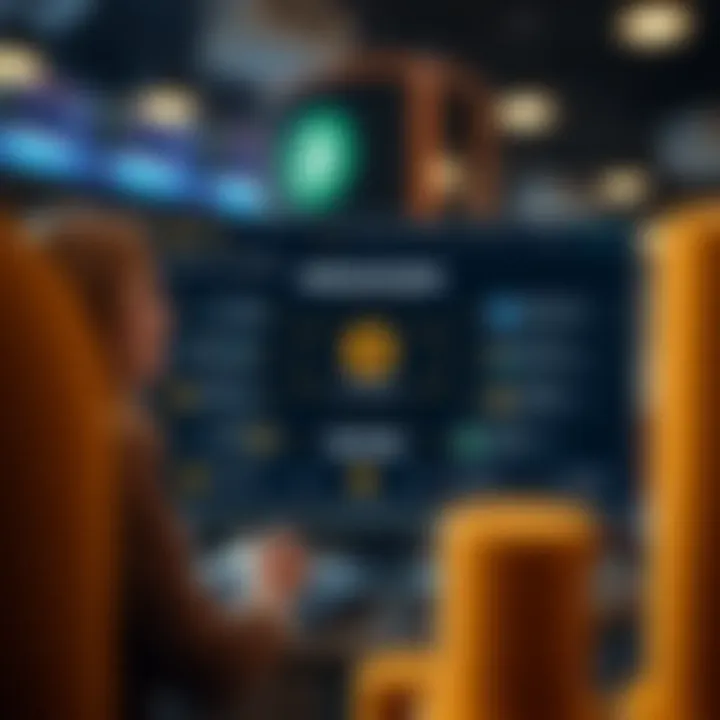 Diagram illustrating the core features and interface of Bitcoin Champion platform