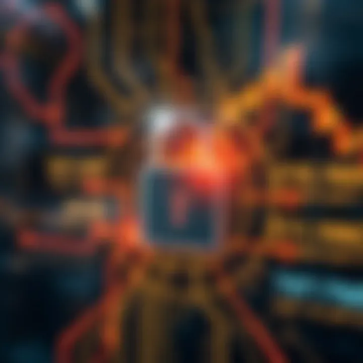 Secure digital lock symbolizing encryption and safety measures protecting cryptocurrency transactions on BitTrader