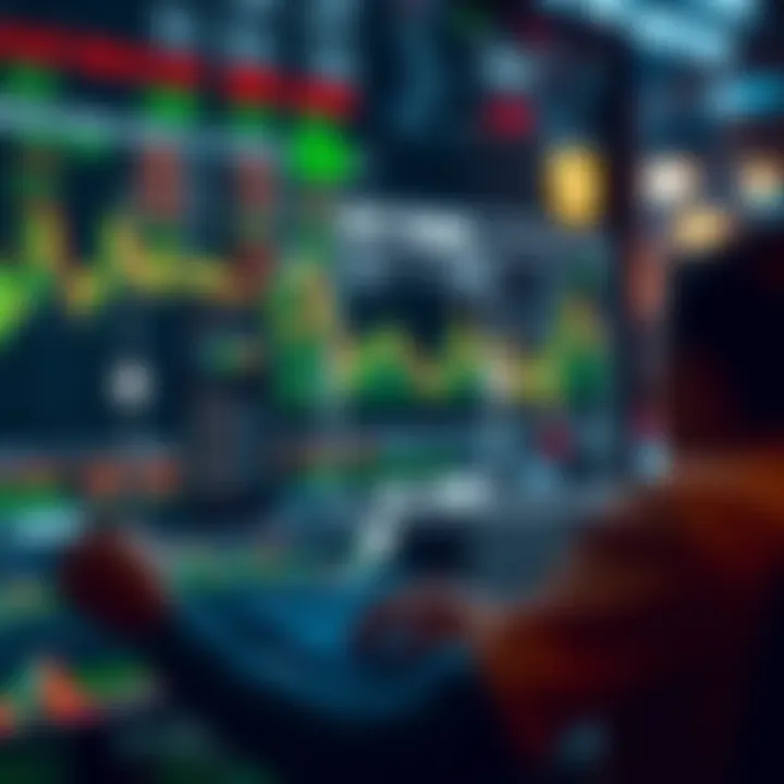 Diagram showing automated trading software executing financial transactions based on algorithmic rules