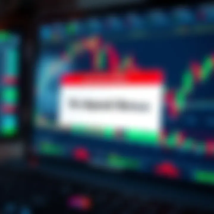 Illustration showing Forex trading platform with bonus notification