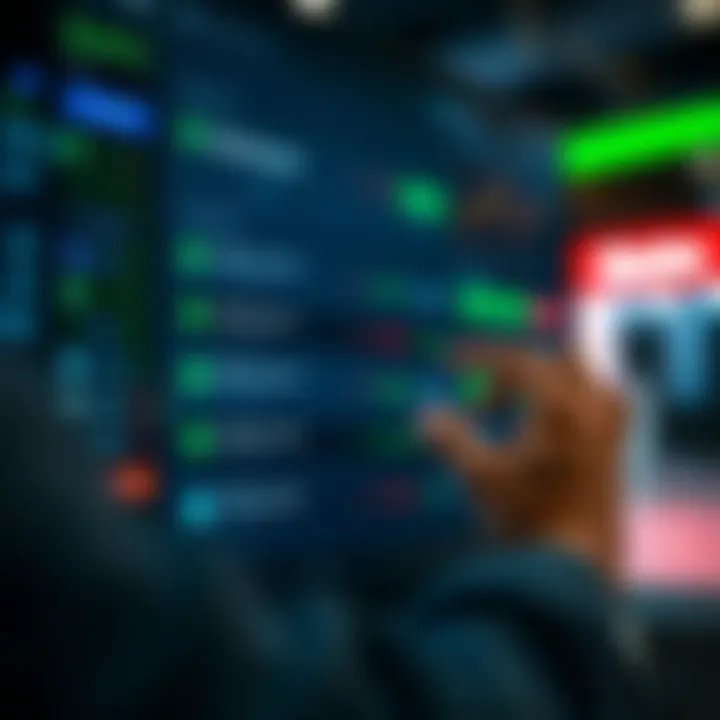 User interacting with a digital trading platform displaying withdrawal options