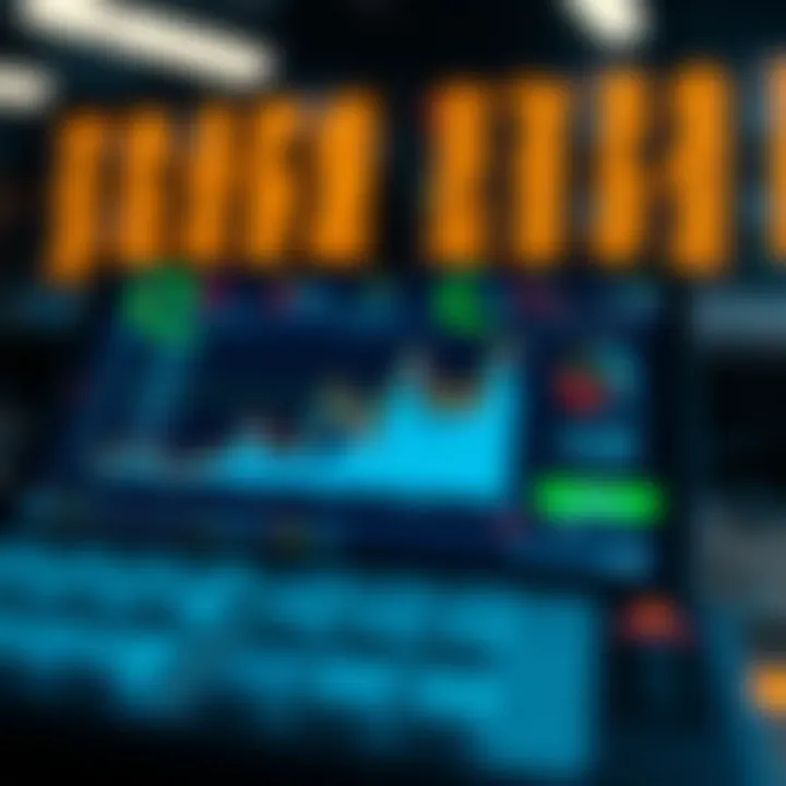 Graphical interface of synthetic index calculator displaying financial data and trend analysis