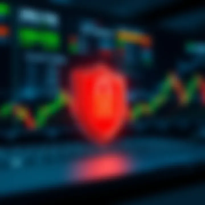 Secure trading platform interface highlighting account protection features