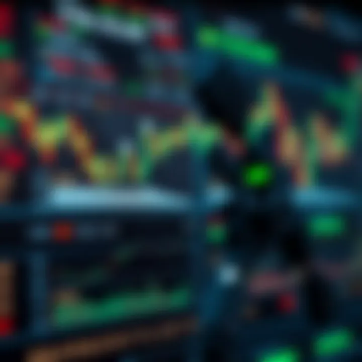 Representation of automated trading algorithms interacting with financial market data on a digital interface