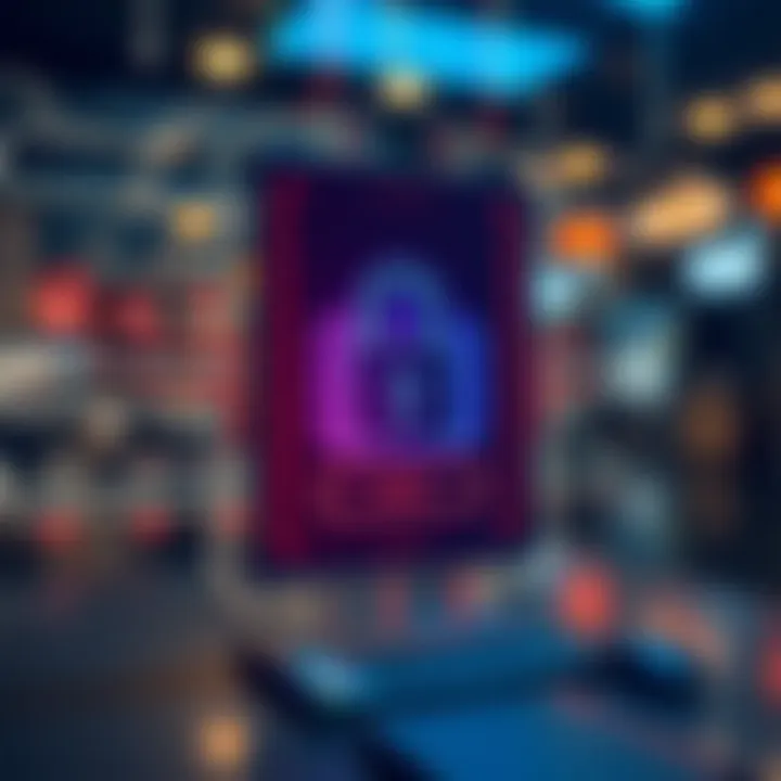 Conceptual representation of cybersecurity layers protecting binary login systems