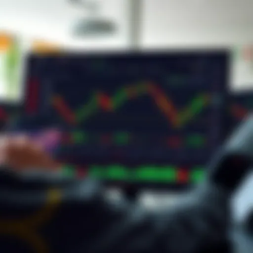 User interface of IQ Option trading platform showing various financial instruments and real-time trading charts