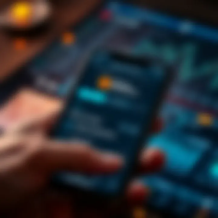 Detailed overview of Bitcoin Revolution app features and user interface on a smartphone screen