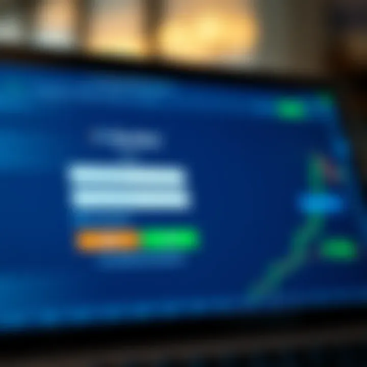 Login screen showcasing the user interface of Quotex platform with input fields for username and password