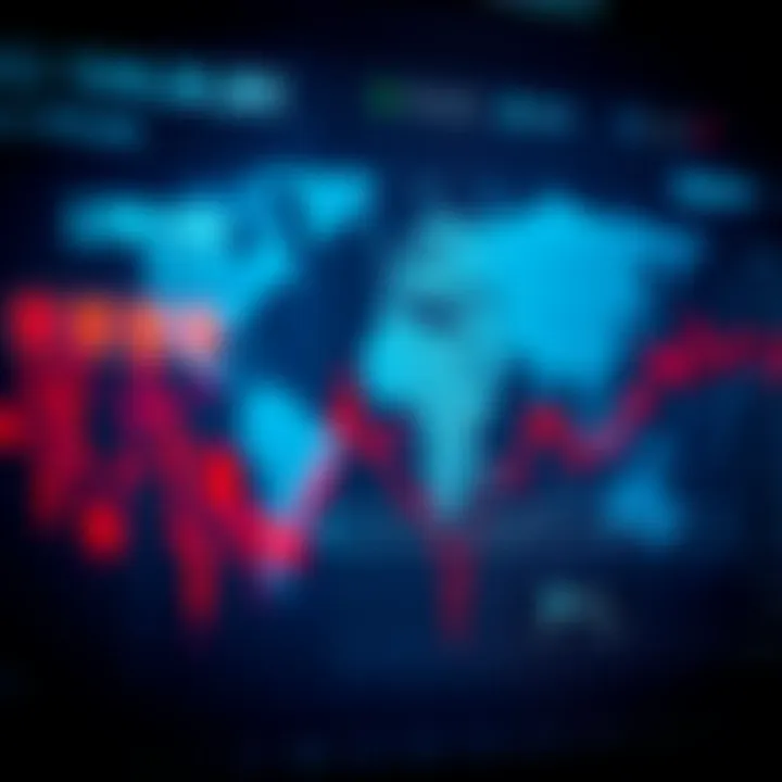 Graph depicting global financial market trends accessible through an online trading platform