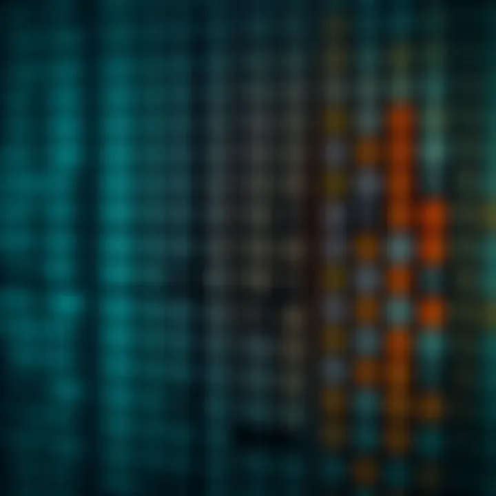 Diagram illustrating binary numeral system with zeros and ones arranged in columns