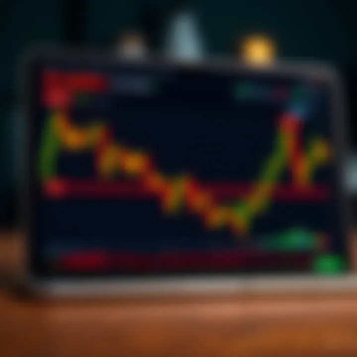Graph illustrating basic investment strategies and risk management techniques for online trading