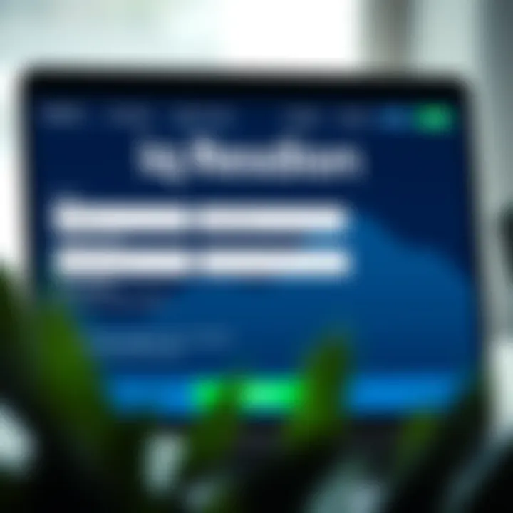 Illustration of the IQ Option account registration interface highlighting user input fields and security features