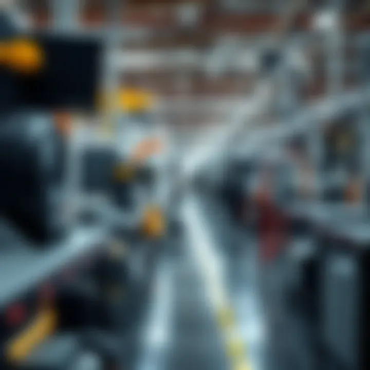 Industrial manufacturing facility with machinery and assembly lines
