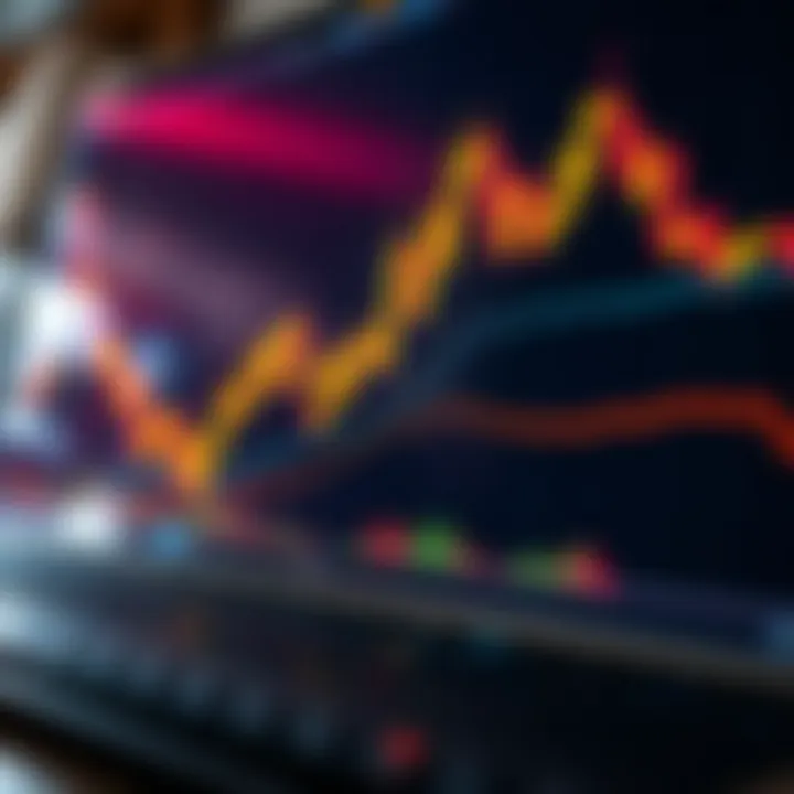 Market Volatility and Sudden Price Fluctuations Illustration of market volatility with candlestick chart highlighting sudden price fluctuations