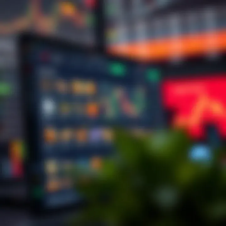 User interface showcasing asset types and trading platform features