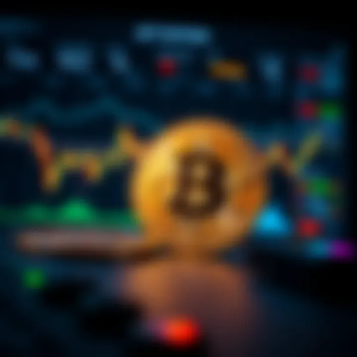 Dashboard with real-time Bitcoin price tracking tools and market indicators