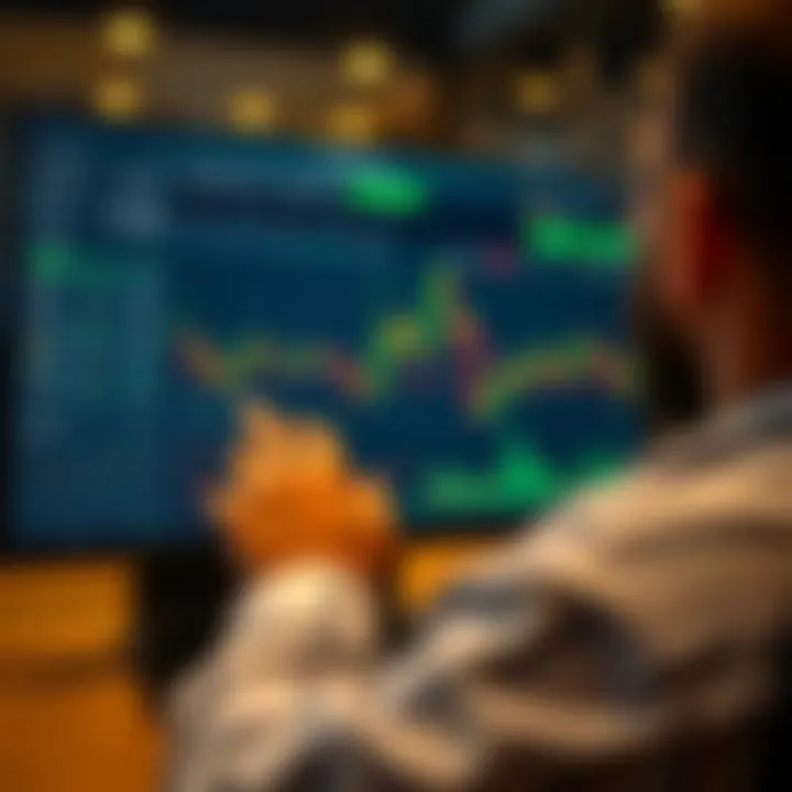User navigating Roboforex dashboard with financial charts and options visible