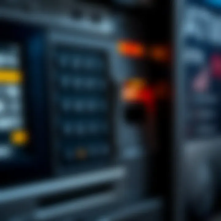 Close-up of a secure ATM keypad and card slot highlighting security features