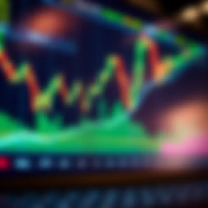 Graph showing fluctuating CFD trading prices on a digital platform