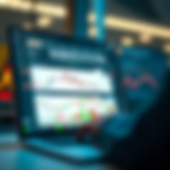 TradingView interface showcasing tools and features used to analyze binary options market trends
