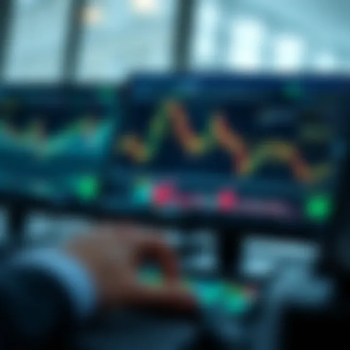 TradingView platform showcasing binary trading charts and analysis tools