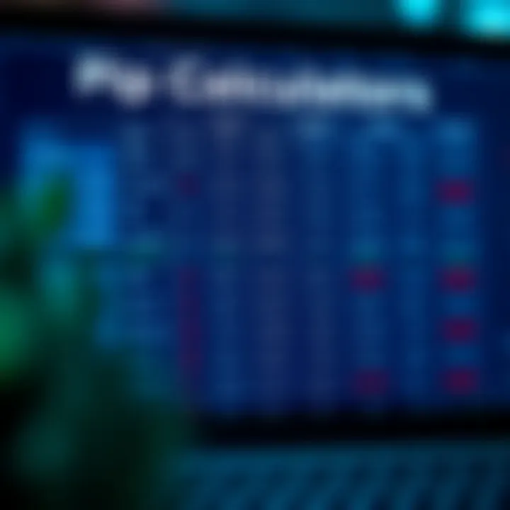 Comparison of Different Types of Pip Calculators and Their Features Comparison chart showing different types of pip calculators and their features for traders