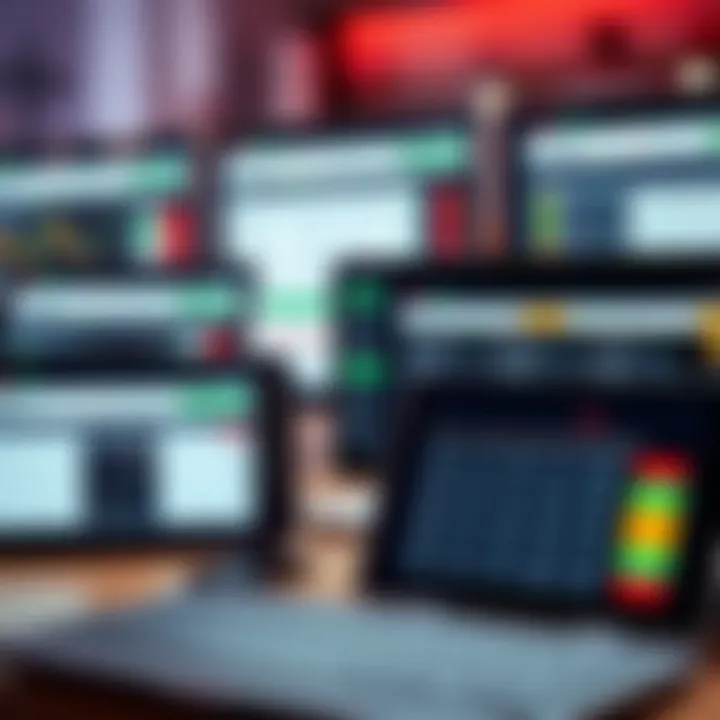 Various types of trading calculators displayed on digital devices illustrating features like position sizing and margin calculation