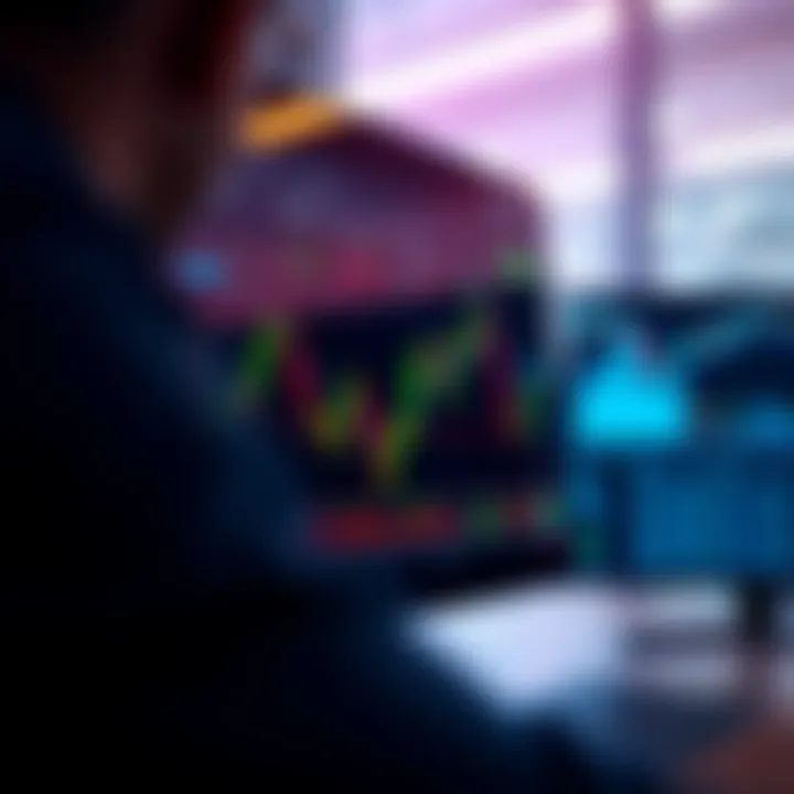 Digital interface showing market analysis charts and AI data integration