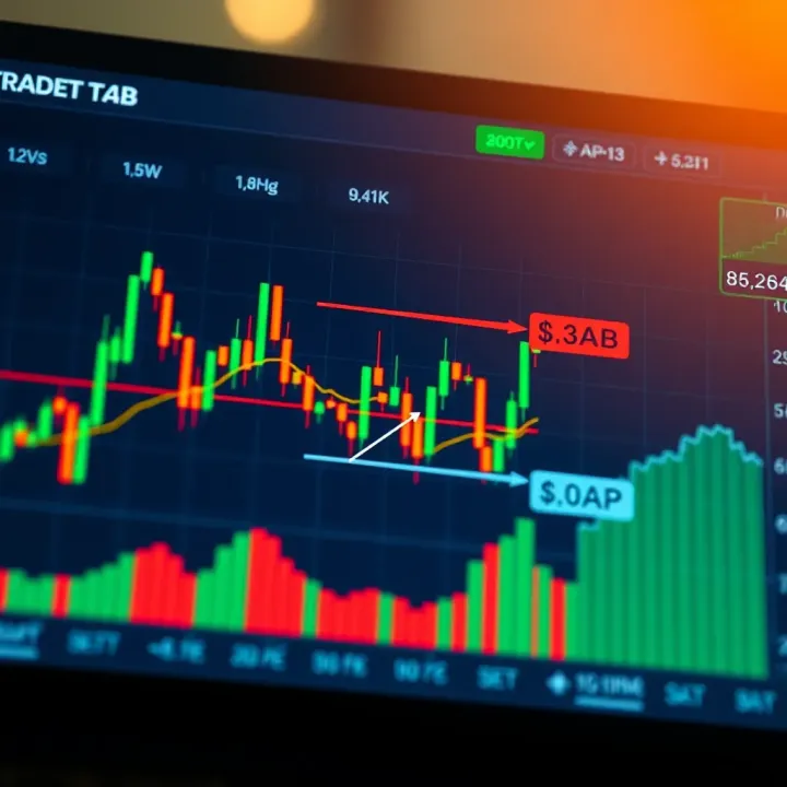 Chart showing a Break of Structure with highlighted support and resistance levels