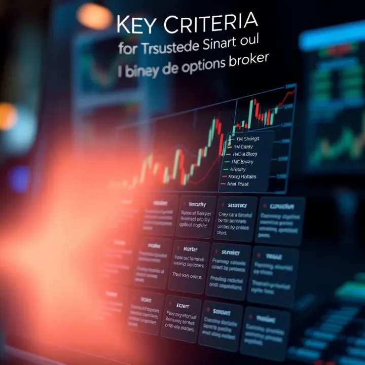 Chart depicting key factors for selecting a reliable binary options broker