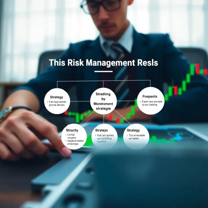 Diagram showing risk management strategies and legal considerations in binary options trading
