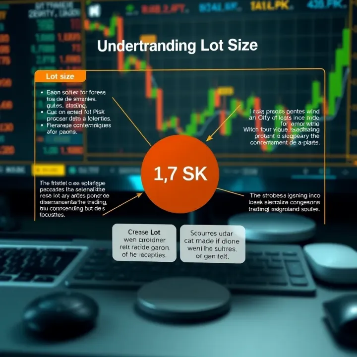Diagram illustrating how lot size impacts risk management in forex trading