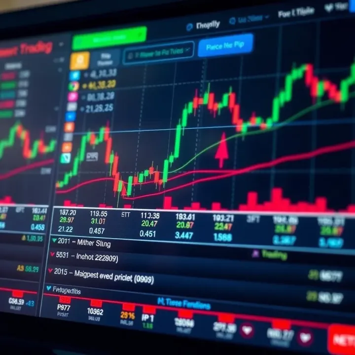 Diagram illustrating the concept of a pip in Forex trading showing currency price fluctuations