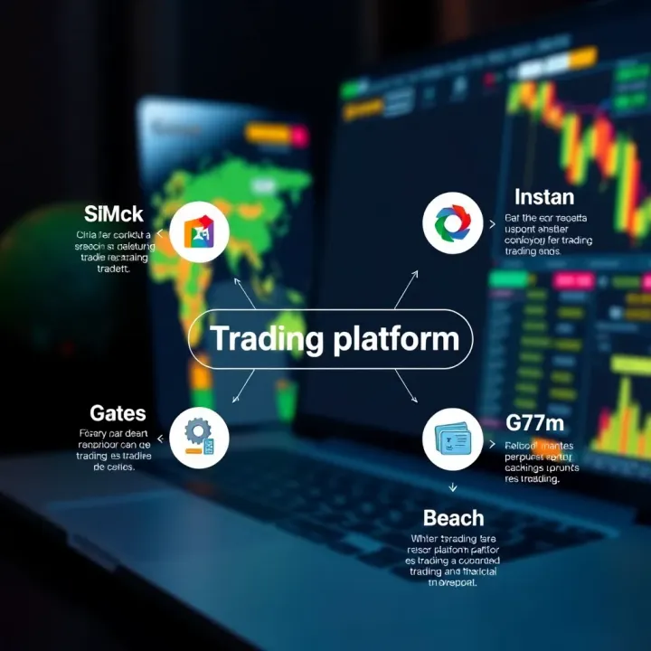 Diagram illustrating key factors to consider when selecting a trading platform for financial markets in Colombia
