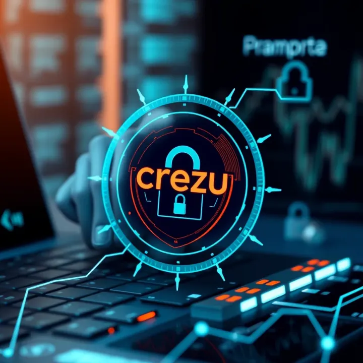 Secure financial transaction with digital shield representing data protection