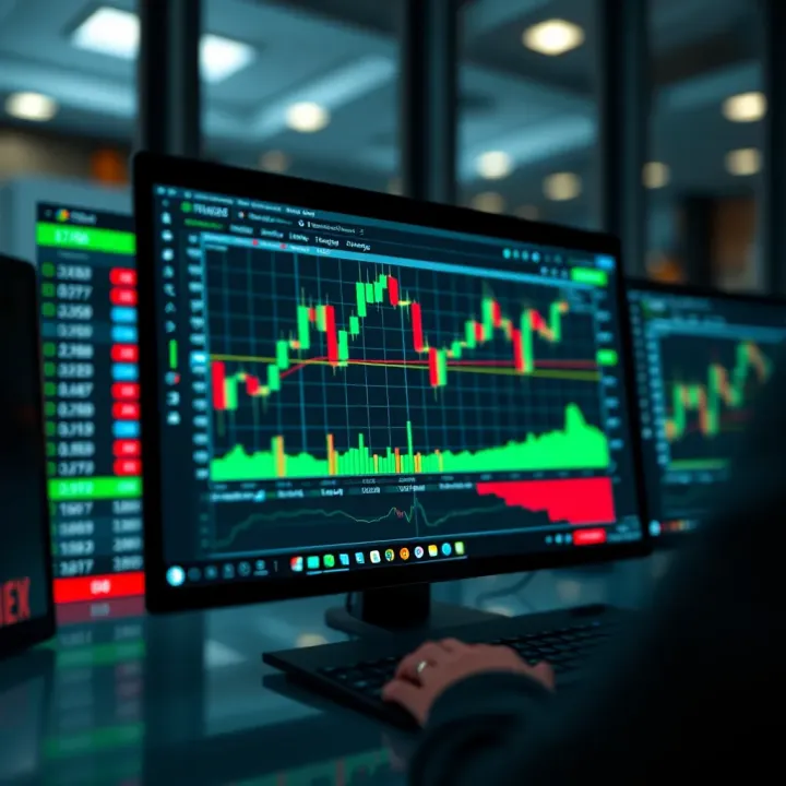 Overview of cTrader account types and security features on a digital screen
