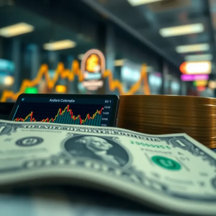 Recent Exchange Rate Trends Between US Dollar and Colombian Peso Graph displaying recent exchange rate trends between the US dollar and Colombian peso